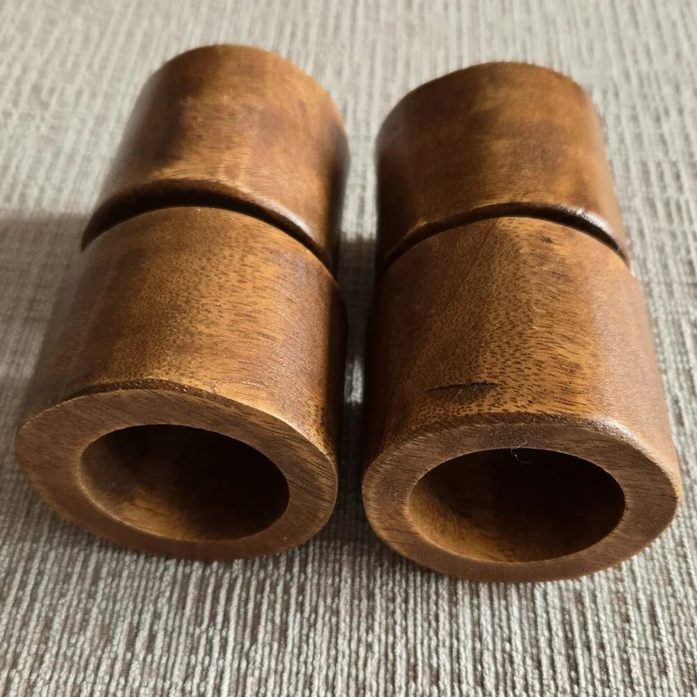 Set of 4 Pottery Barn Rustic Wooden Napkin Rings